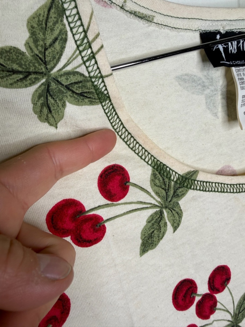 all that jazz baby doll dress vintage size 9/10 Cherry Print pinup retro NWT - Picture 11 of 11